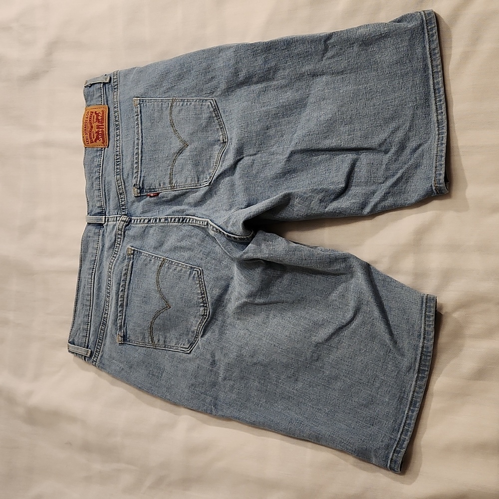 Levi's Classic Bermuda Shorts women's 32 blue denim red tab - Picture 4 of 15